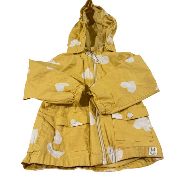 H&M Other - H&M Yellow Heart 18M Baby Full Zip Jacket